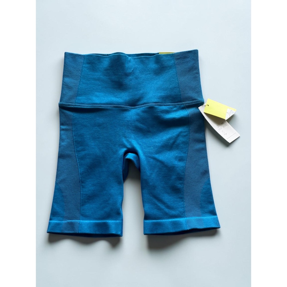 All in Motion Womens High-Rise 6" Seamless Bike Shorts Blue Small NWT